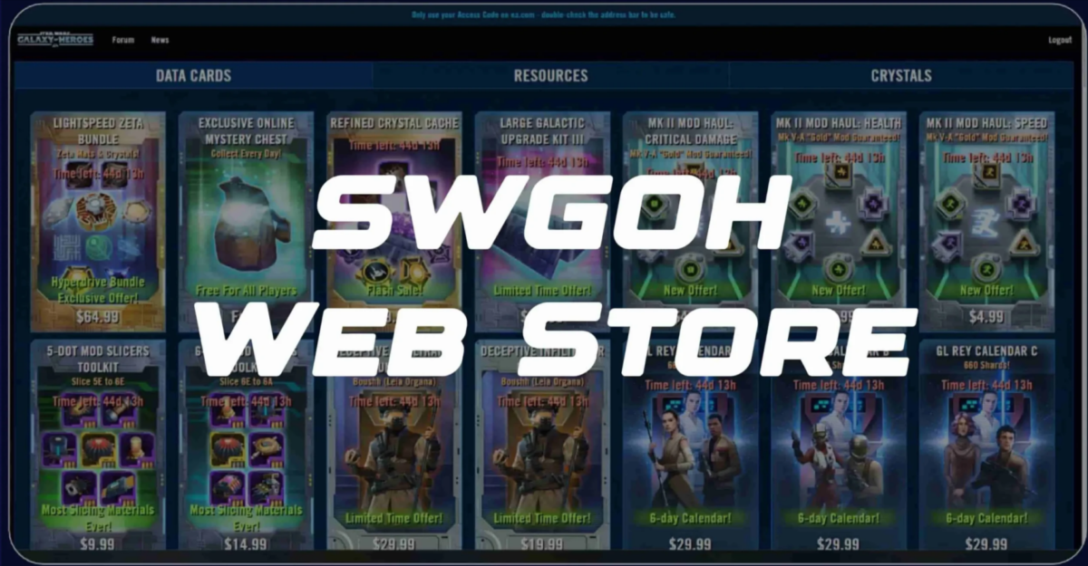 Swgoh web store entfesseln sie ihr star wars fandom